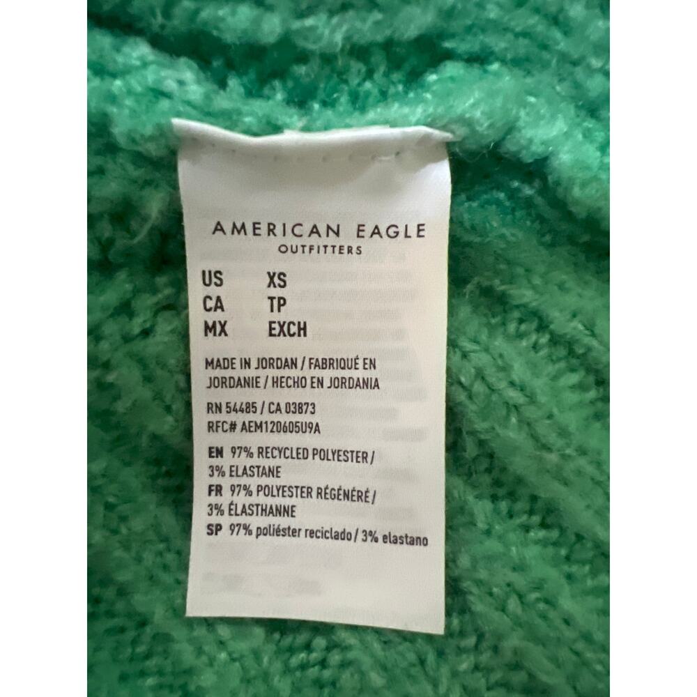 American Eagle Woah So Soft Cable Knit Sweater Green Size XS - Picture 7 of 8